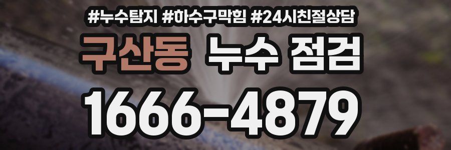 구산동 누수 점검