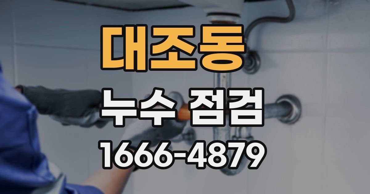 대조동 누수 점검