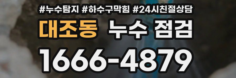 대조동 누수 점검