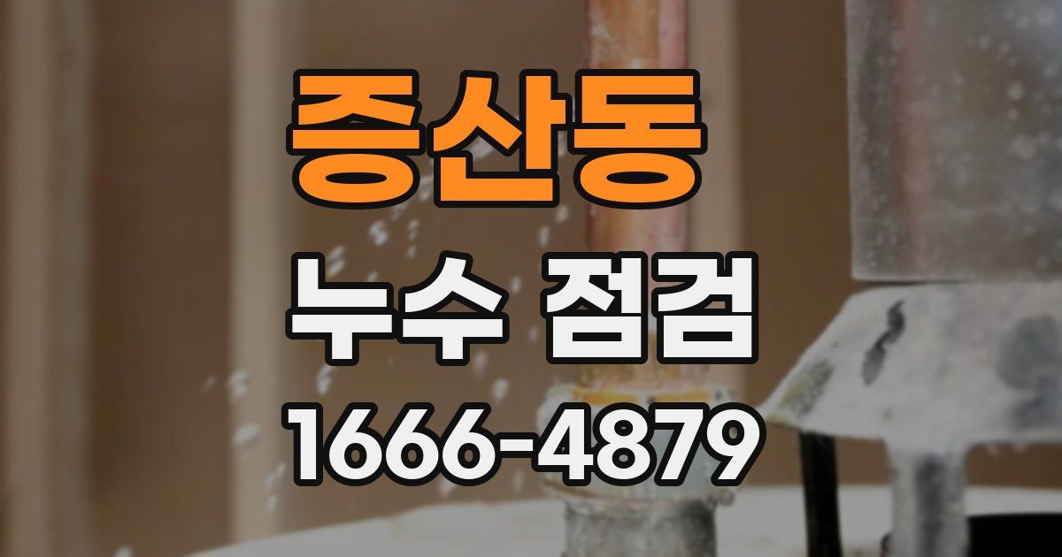 증산동 누수 점검