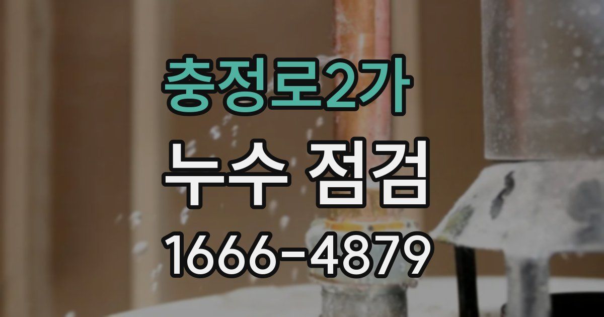 충정로2가 누수 점검