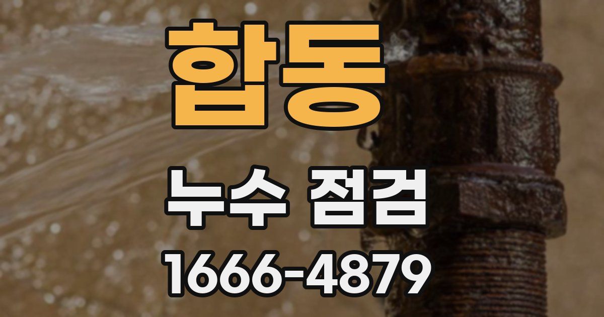 합동 누수 점검
