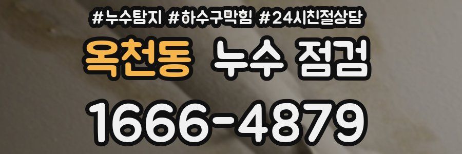 옥천동 누수 점검