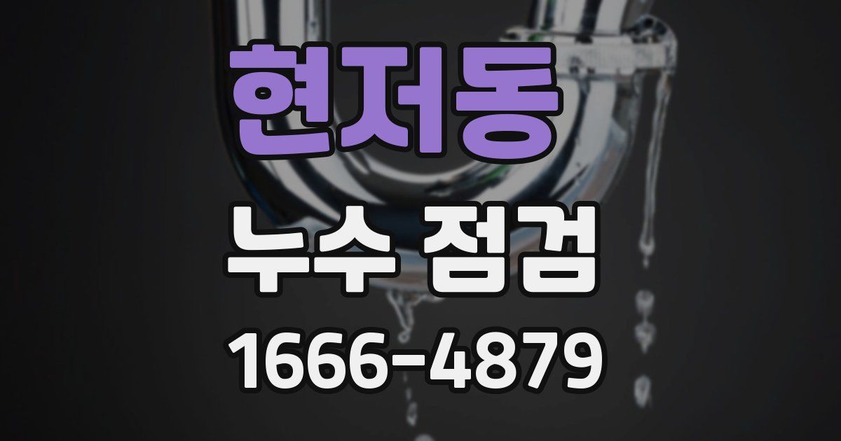 현저동 누수 점검