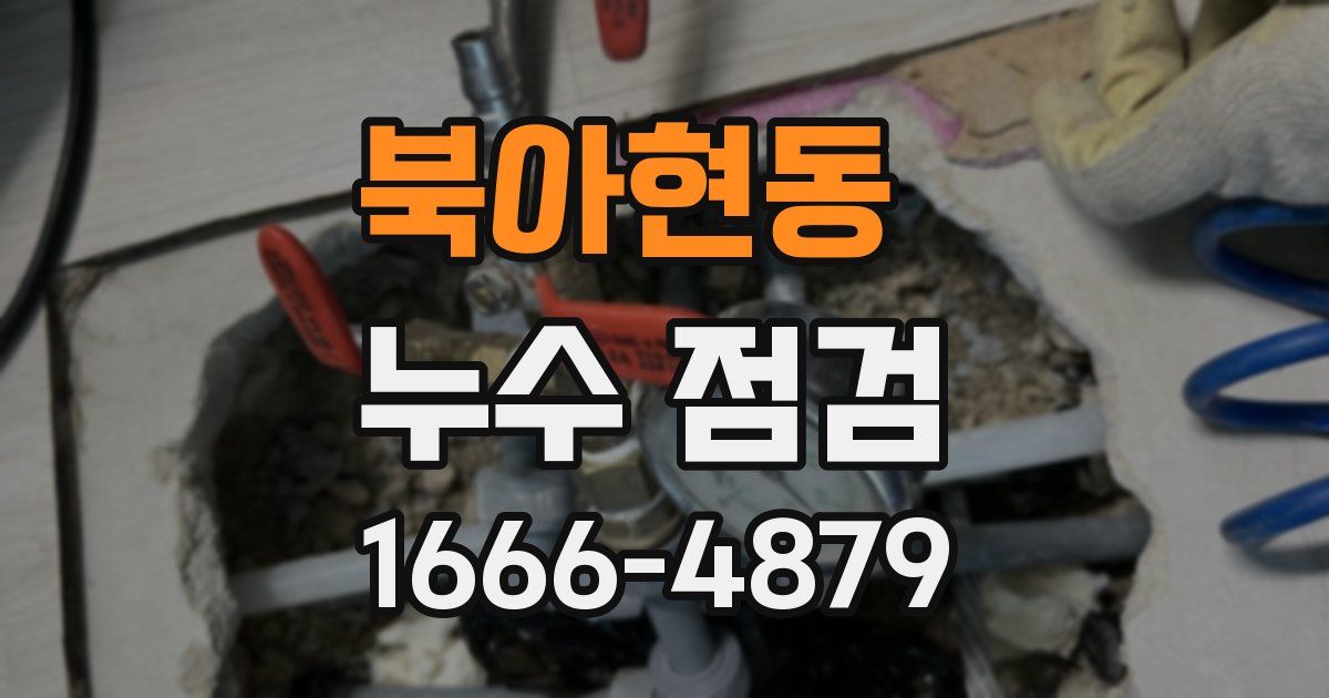 북아현동 누수 점검