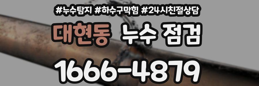 대현동 누수 점검
