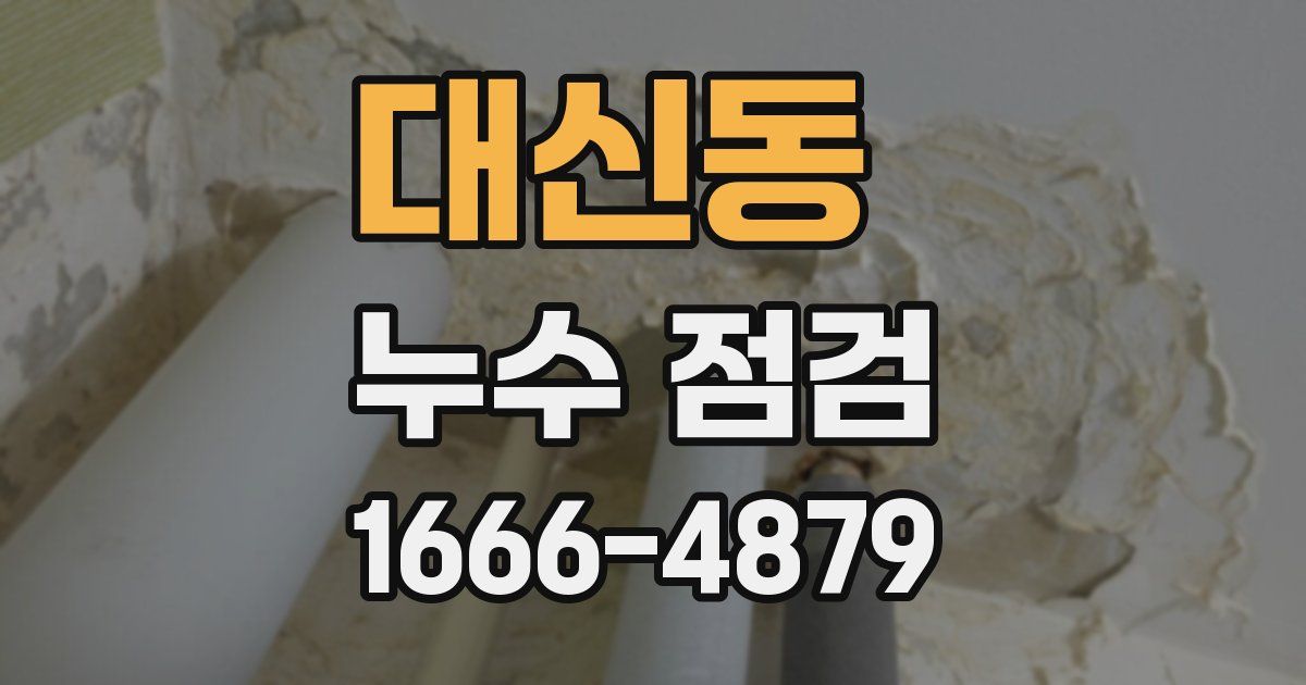 대신동 누수 점검