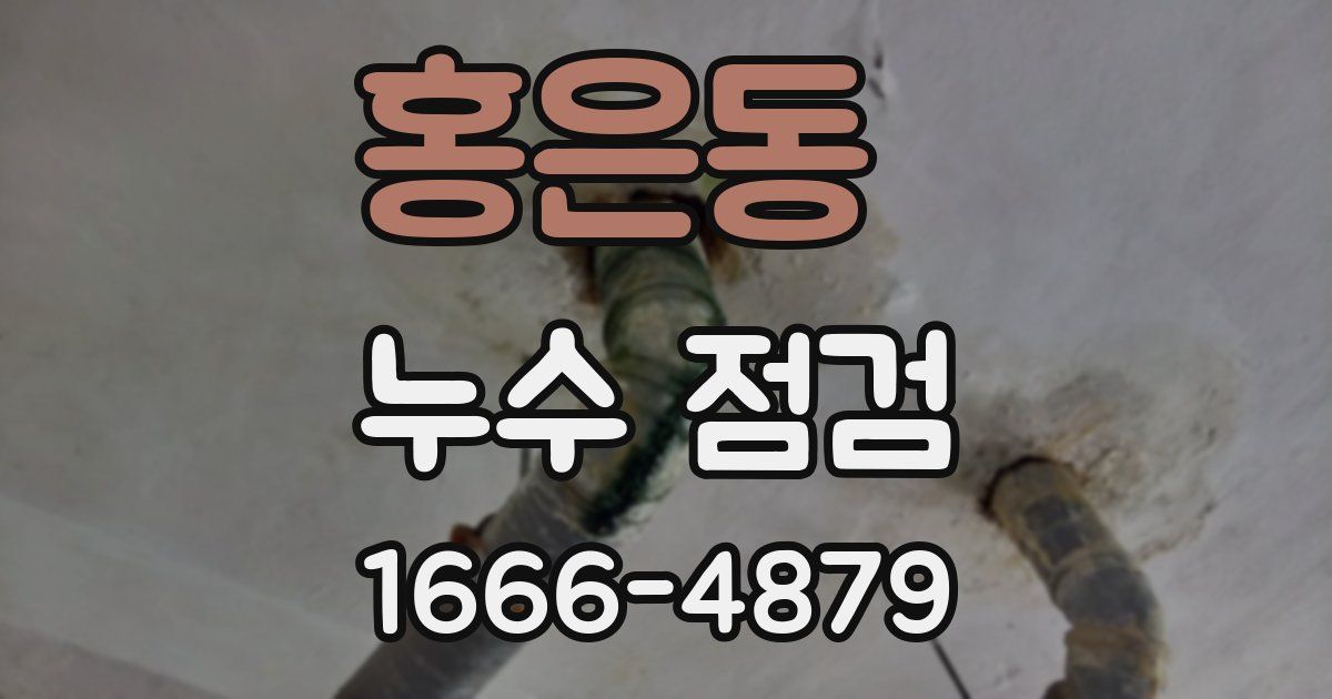 홍은동 누수 점검