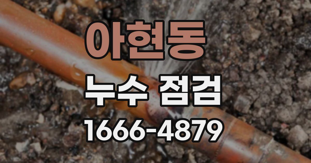 아현동 누수 점검