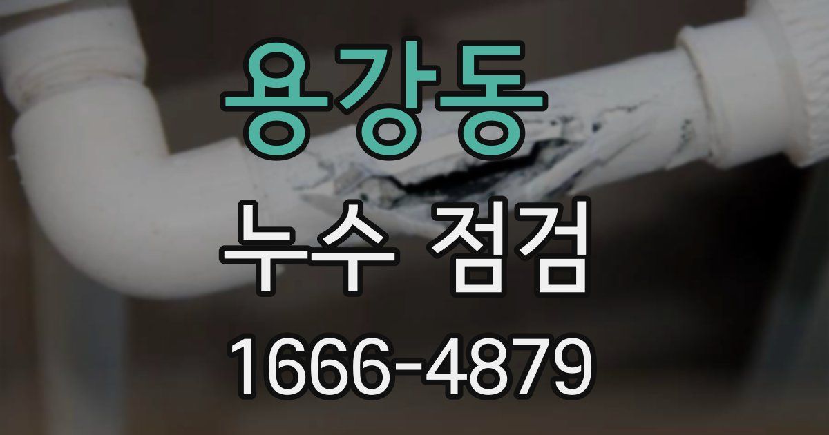 용강동 누수 점검