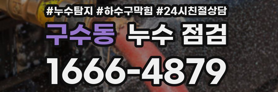 구수동 누수 점검
