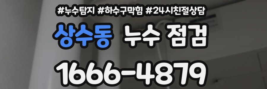 상수동 누수 점검