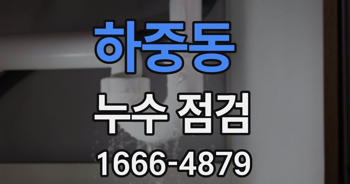 하중동 누수 점검