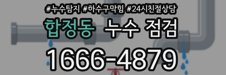 합정동 누수 점검