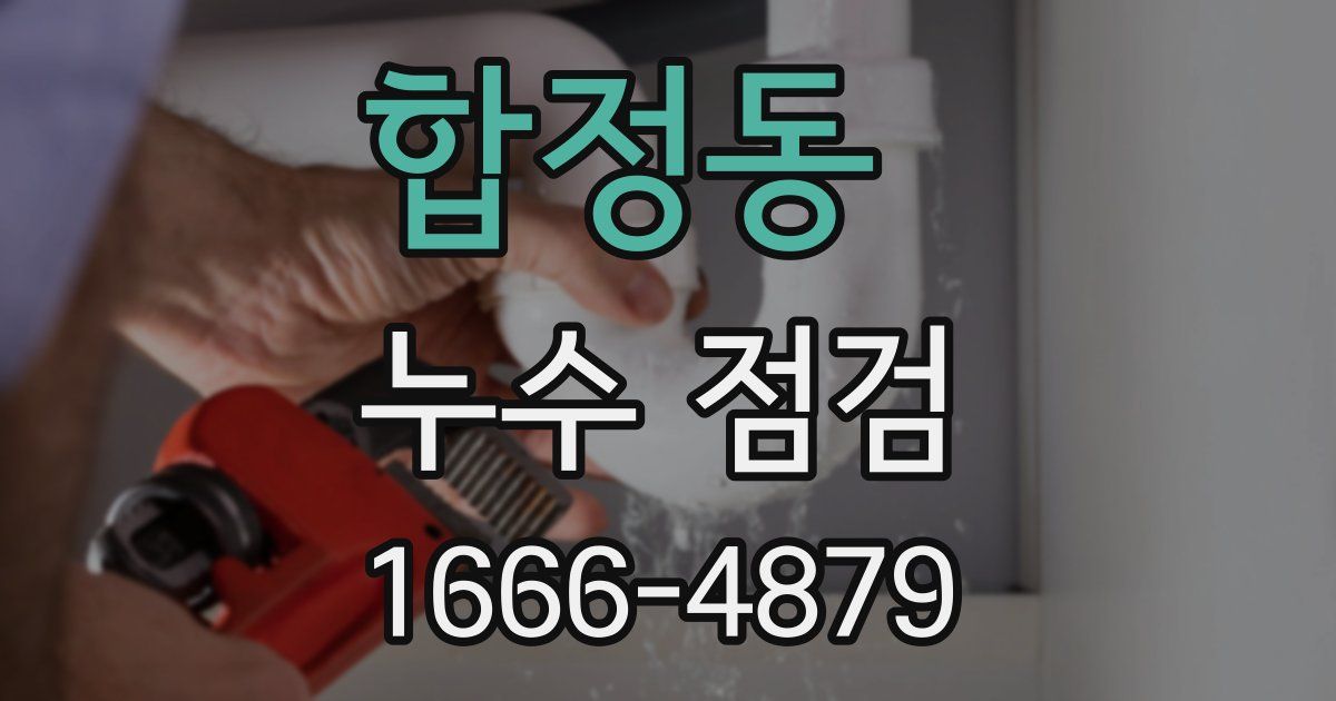 합정동 누수 점검