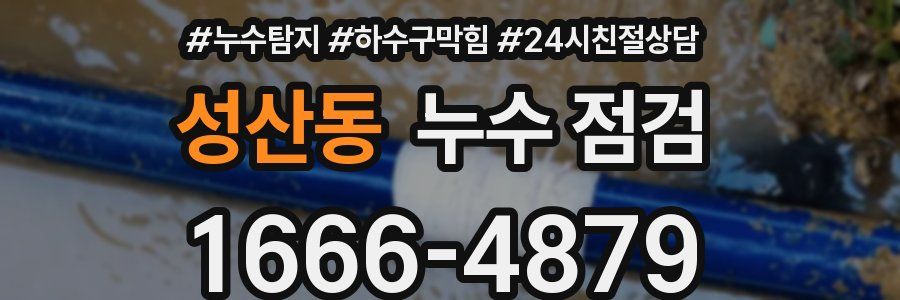 성산동 누수 점검