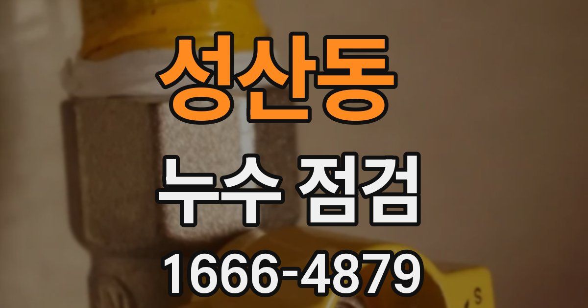 성산동 누수 점검