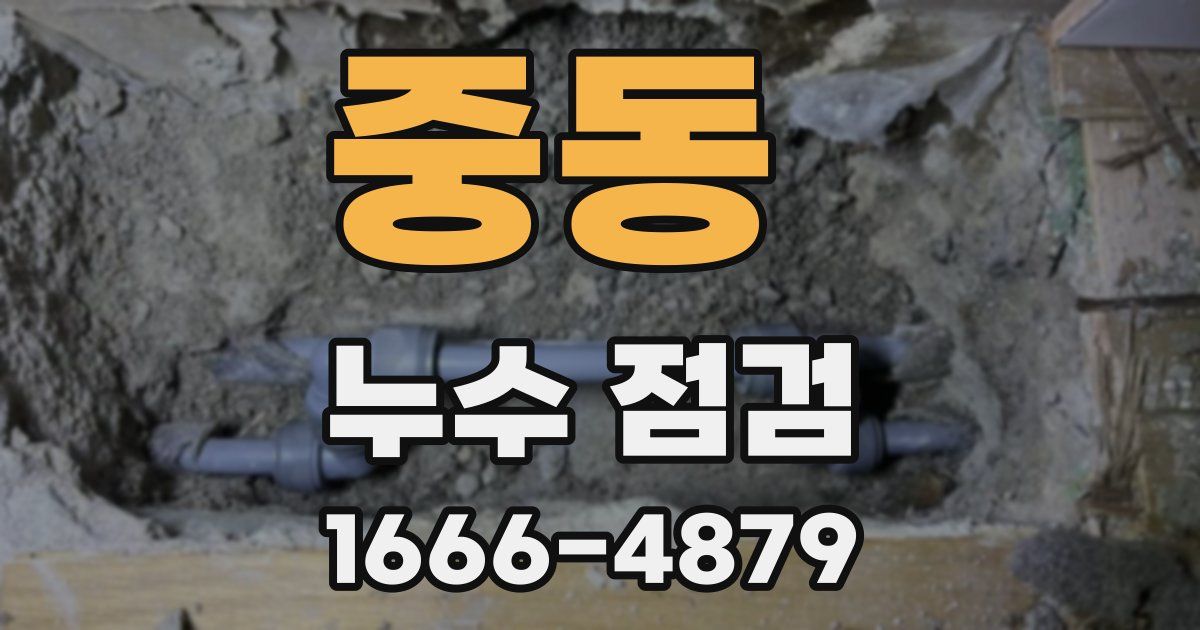 중동 누수 점검