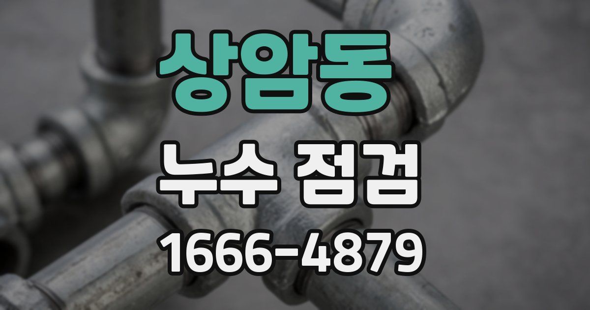 상암동 누수 점검