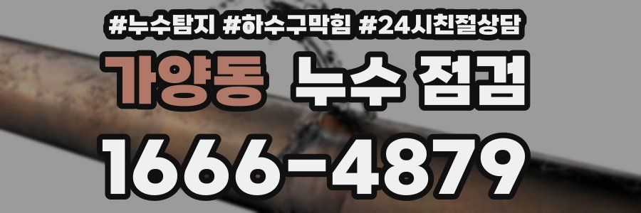 가양동 누수 점검