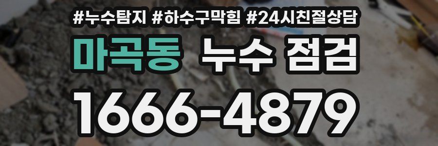 마곡동 누수 점검