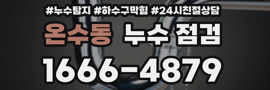 온수동 누수 점검