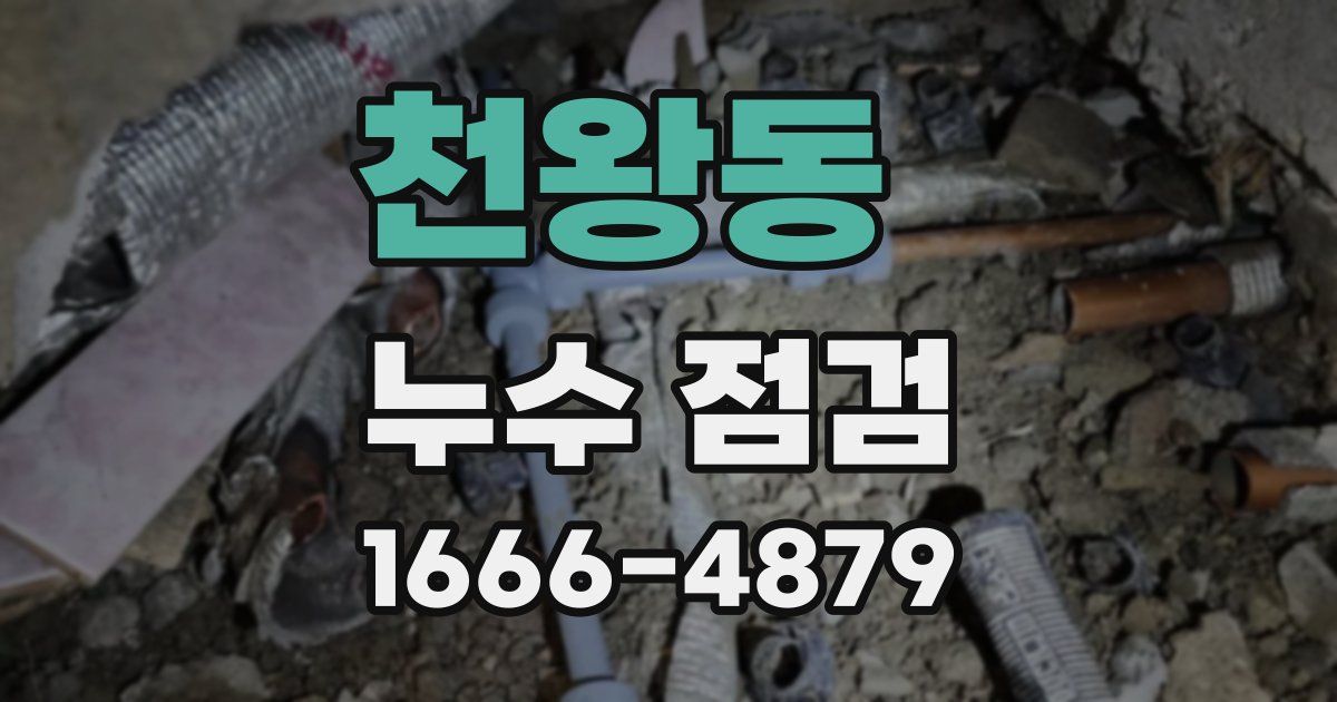 천왕동 누수 점검
