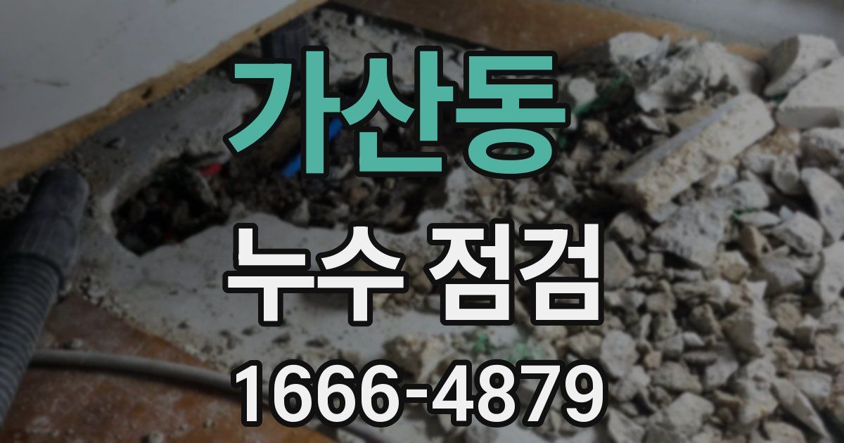 가산동 누수 점검