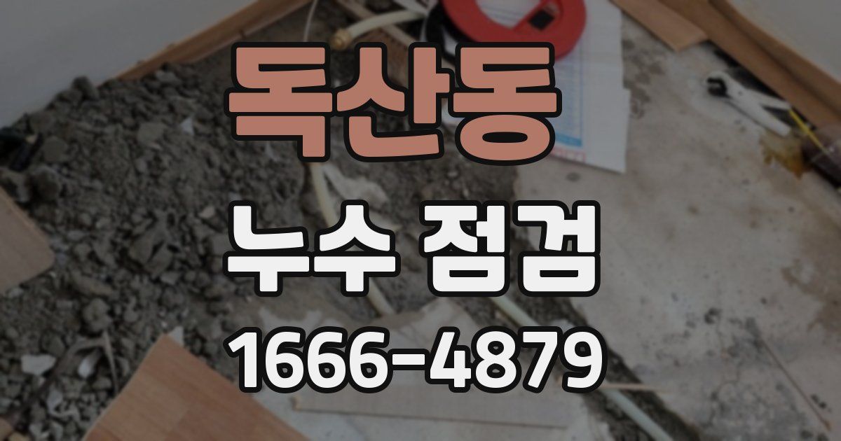 독산동 누수 점검