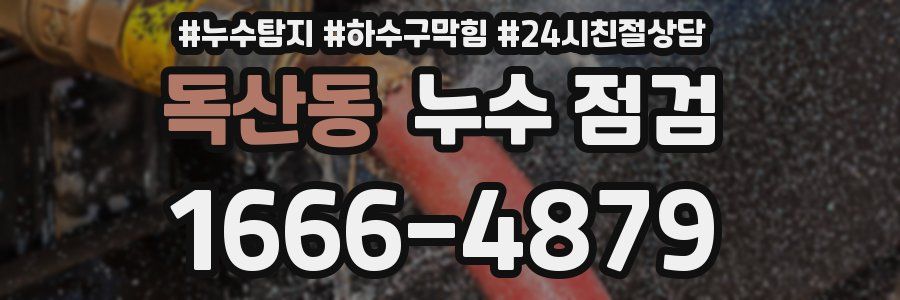 독산동 누수 점검