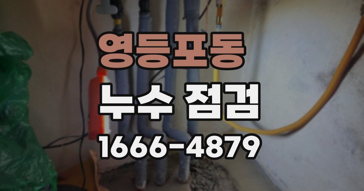 영등포동 누수 점검