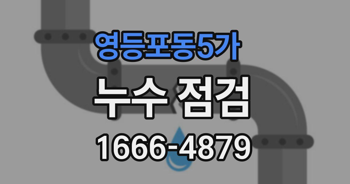 영등포동5가 누수 점검