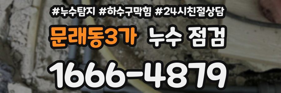 문래동3가 누수 점검