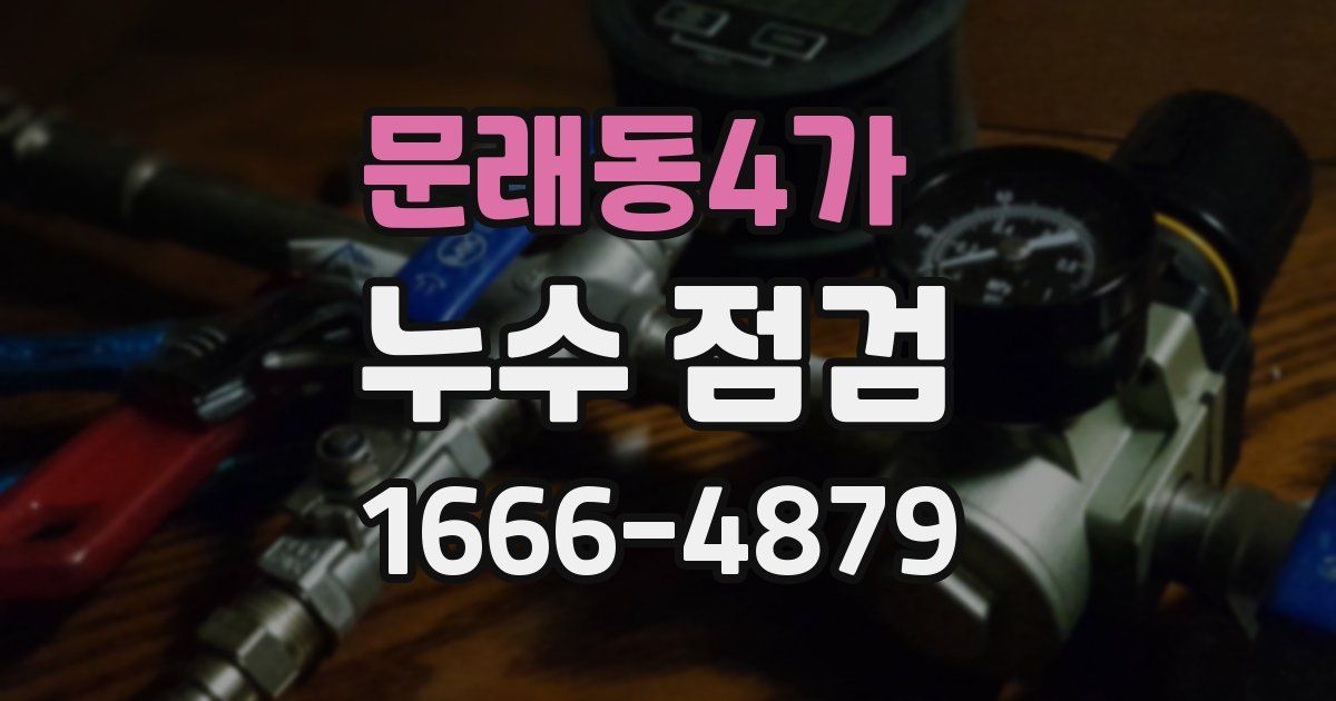 문래동4가 누수 점검