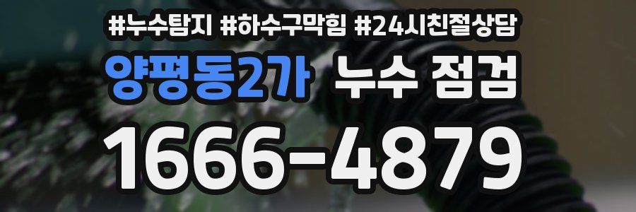 양평동2가 누수 점검