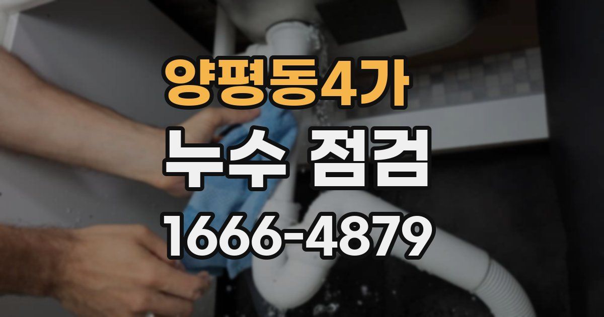 양평동4가 누수 점검