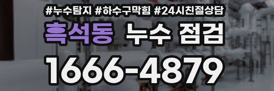 흑석동 누수 점검