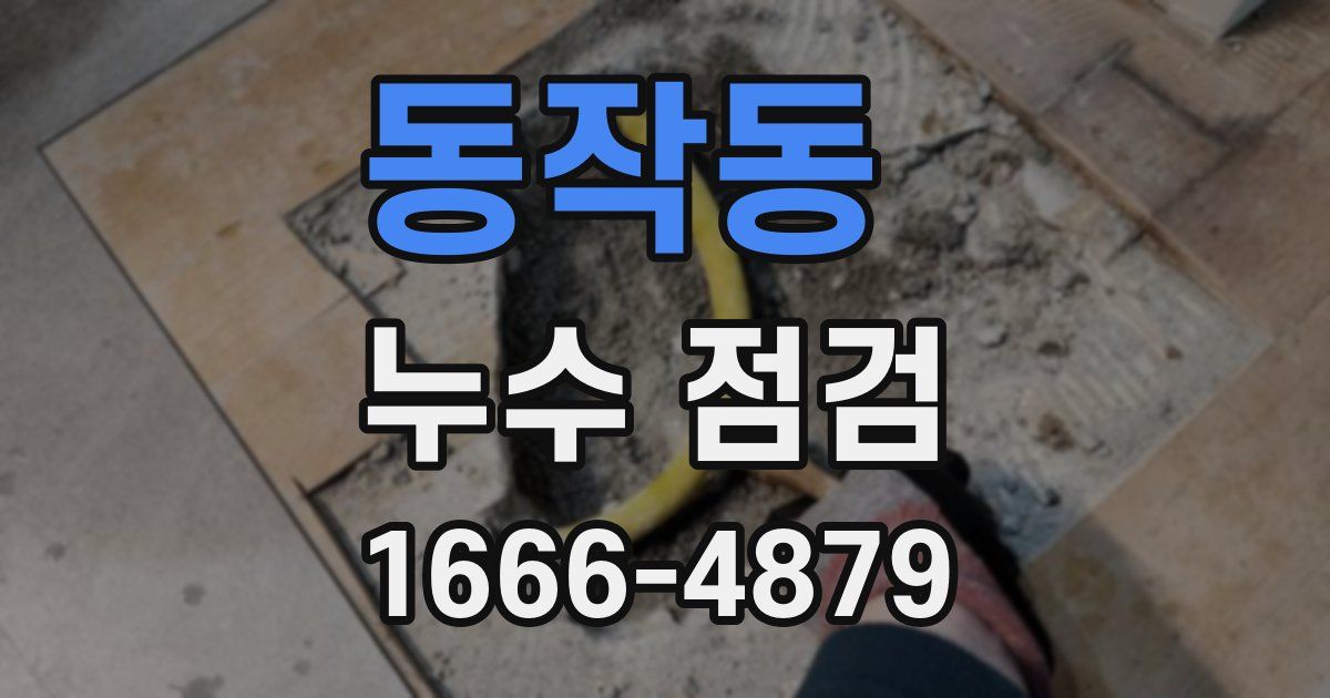 동작동 누수 점검