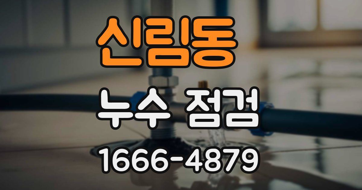 신림동 누수 점검