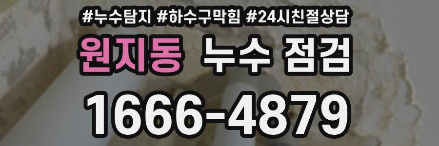 원지동 누수 점검