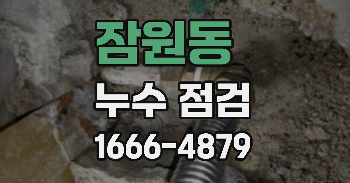 잠원동 누수 점검