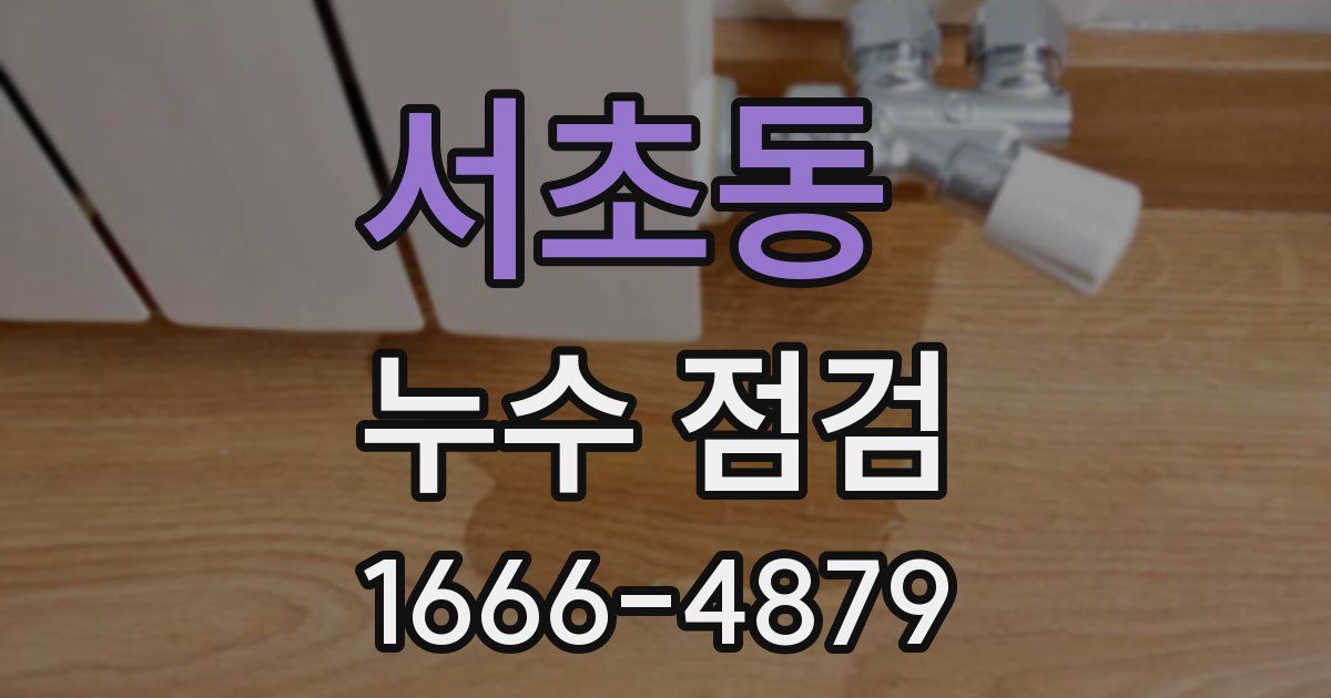 서초동 누수 점검