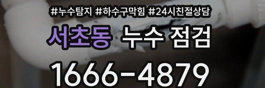 서초동 누수 점검