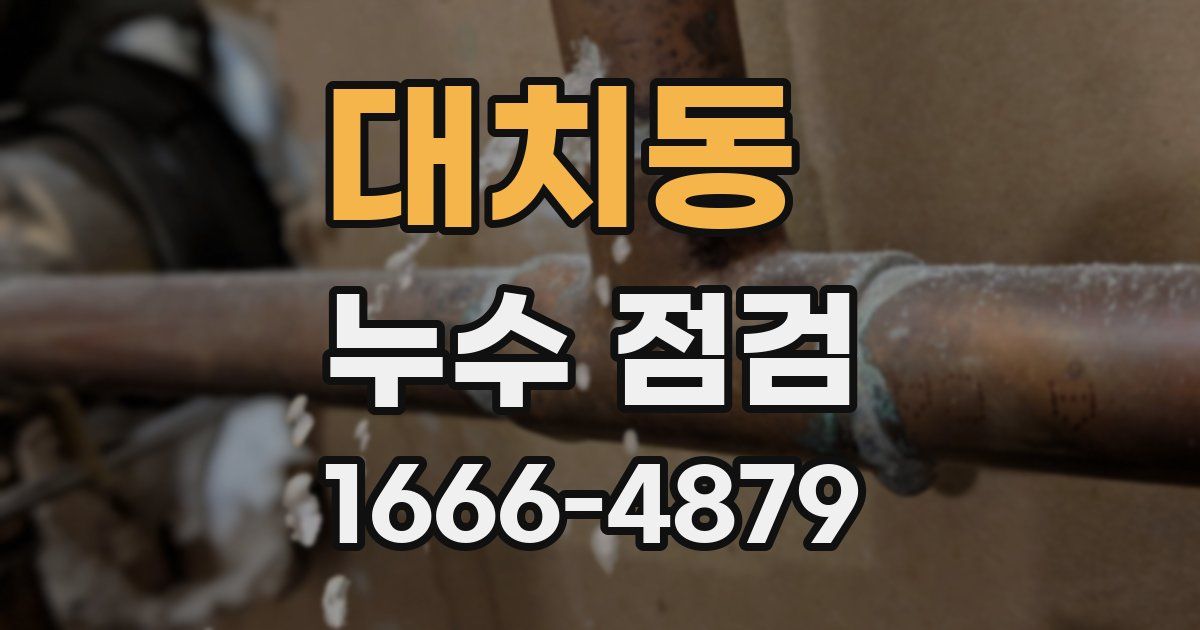 대치동 누수 점검