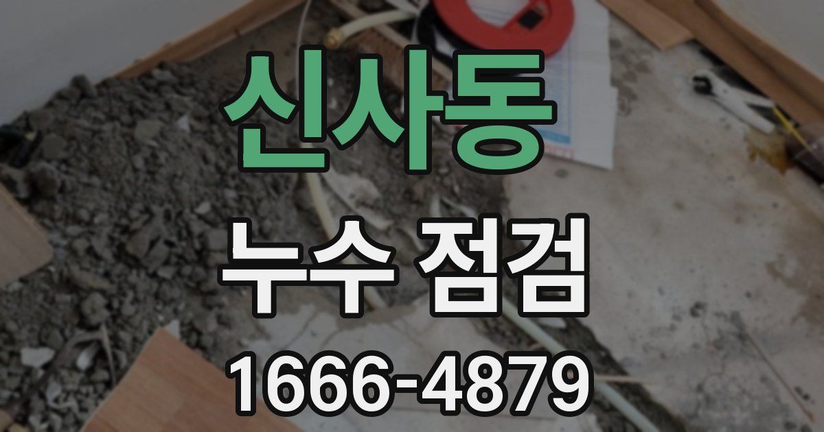신사동 누수 점검