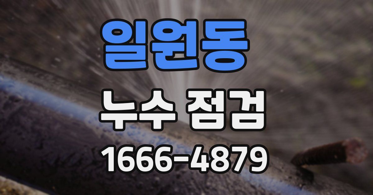 일원동 누수 점검