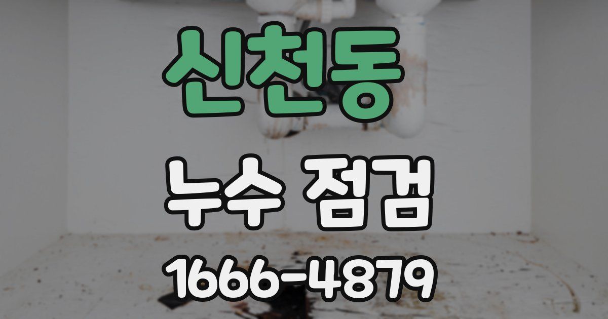 신천동 누수 점검