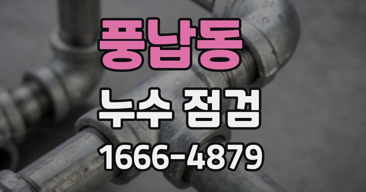 풍납동 누수 점검