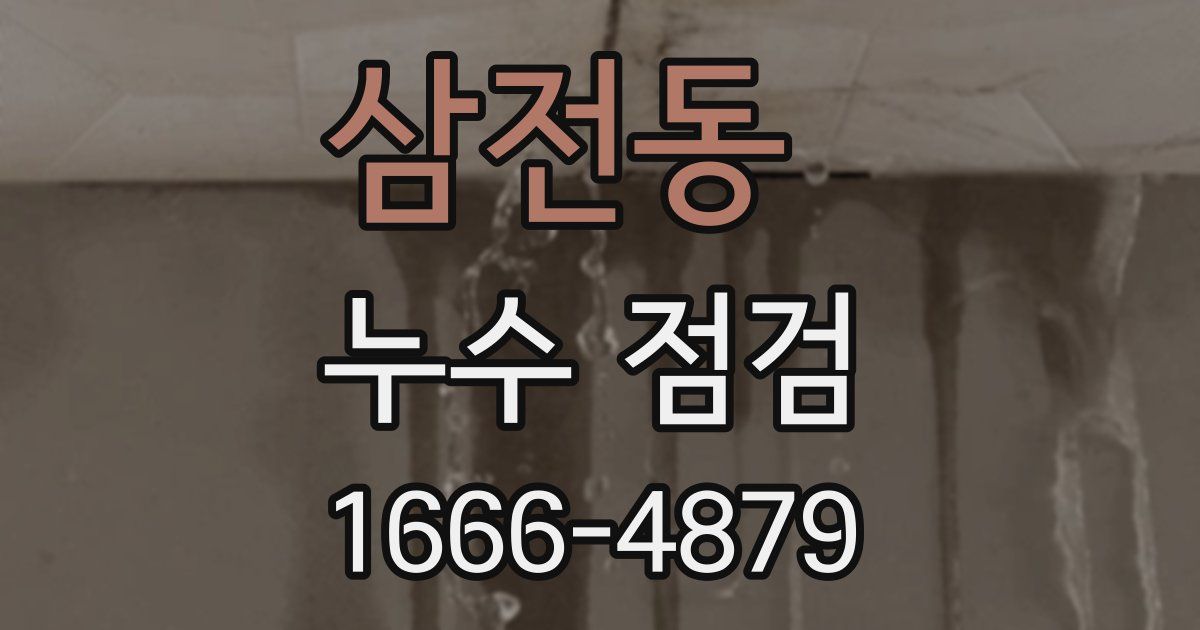 삼전동 누수 점검