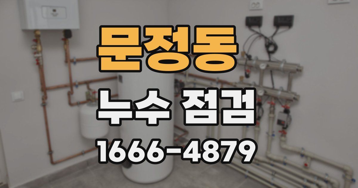 문정동 누수 점검